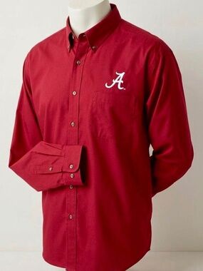 University of Alabama Men's Crimson Button-Down Shirt